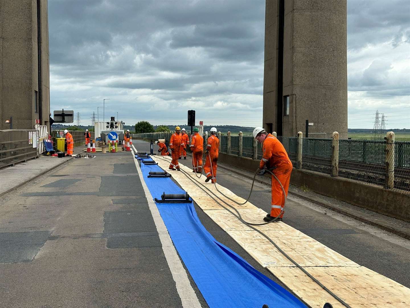 Engineers are replacing the steel ropes. Picture: Network Rail