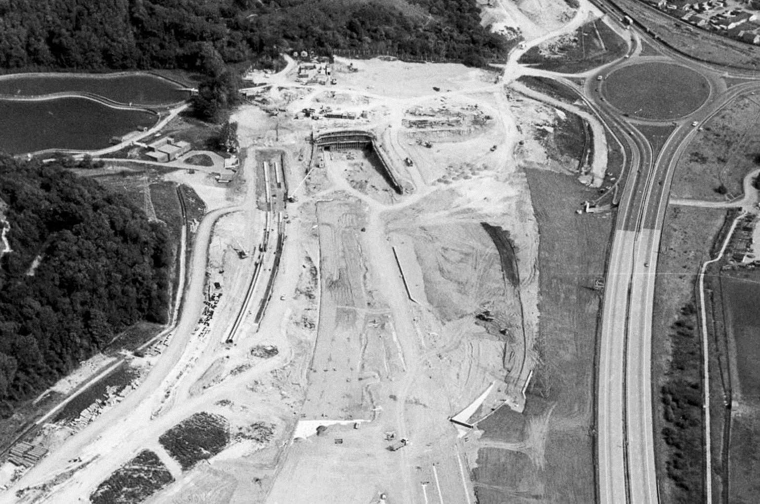 Do you remember when this was all fields? The entrance to the Channel Tunnel at Cheriton in 1990