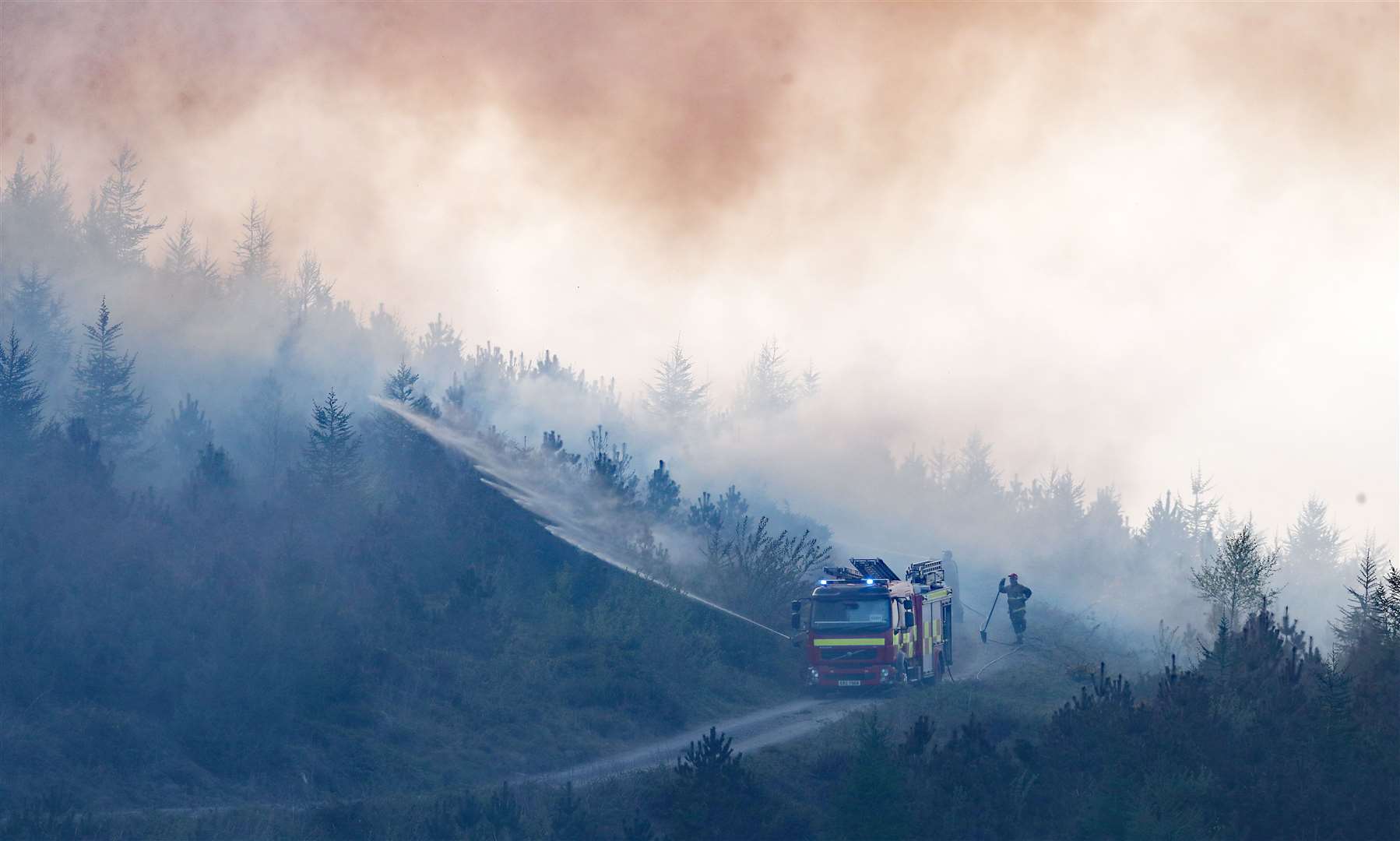 Mr Guterres said extreme weather conditions – such as wildfires – were increasingly becoming “the new normal” (Niall Carson/PA)