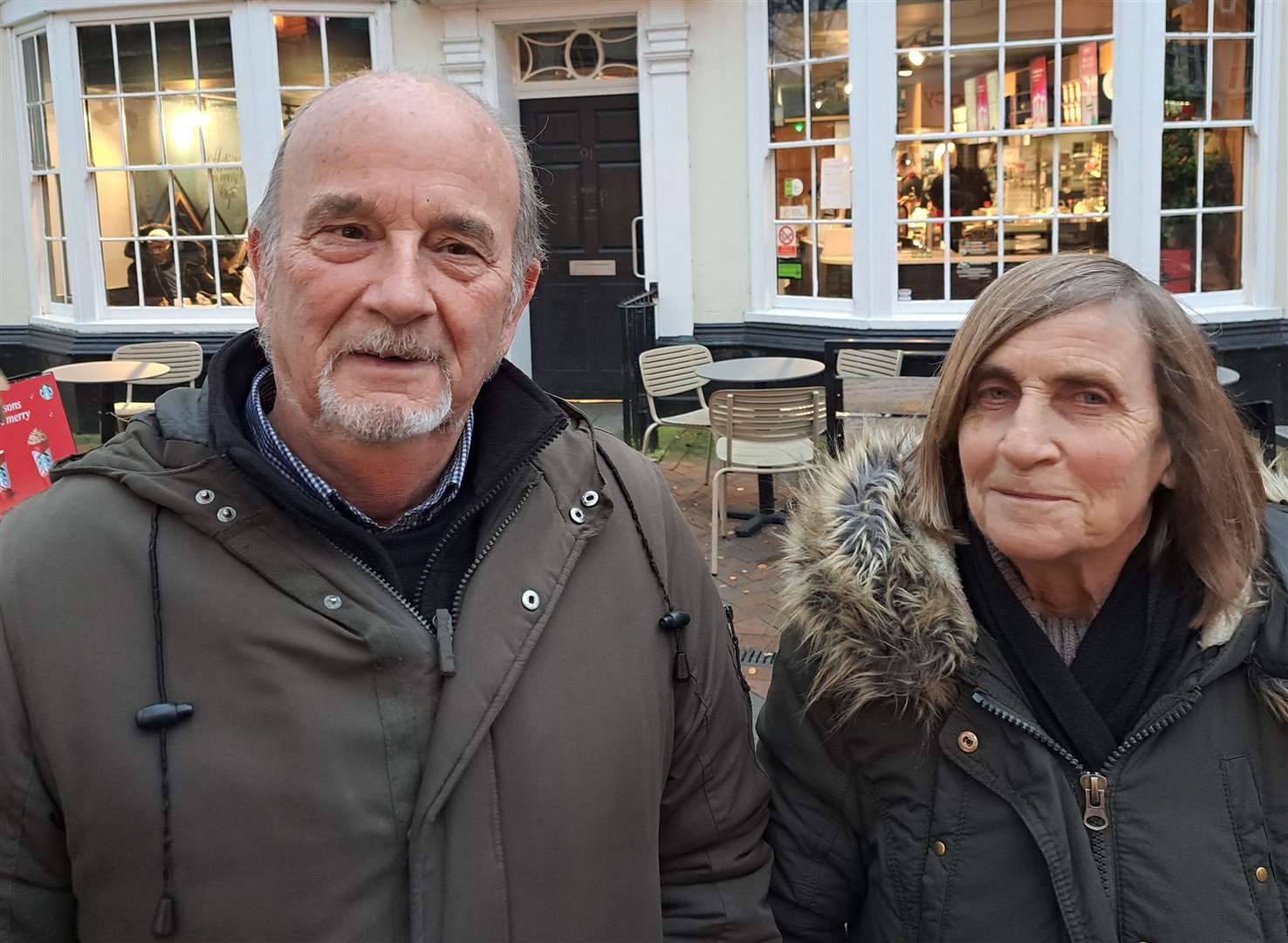 Steve and Jackie Smith, pictured in Ashford High Street, prefer to use cash