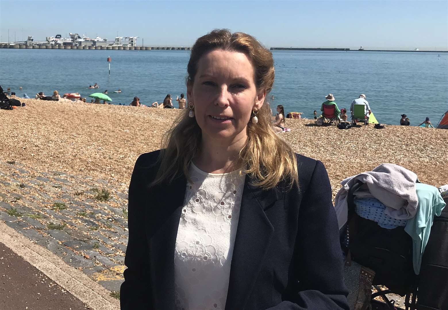 Dover MP Natalie Elphicke spoke on Friday about the migrant crossings crisis at Dover port (Michael Drummond/PA)