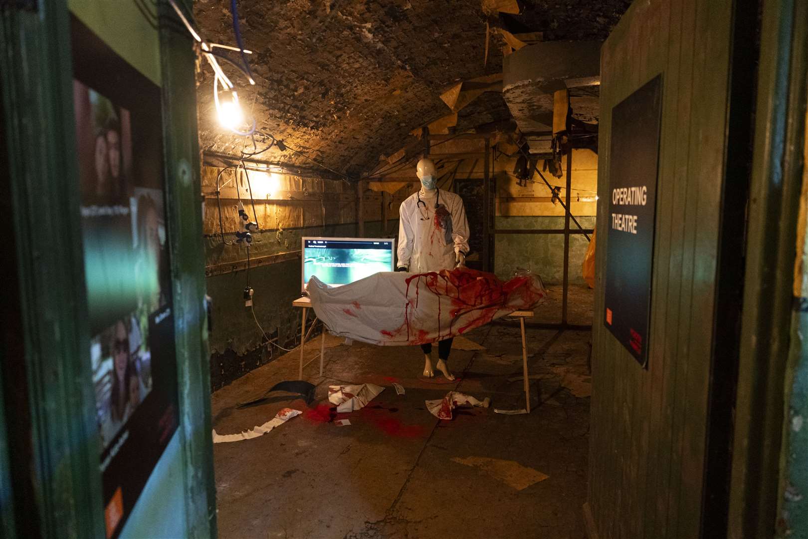 The exhibition includes a reconstruction of an operating theatre (Jordan Pettitt/PA)