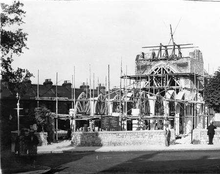 Between 1932 and 1935, Clays dismantled the old Christ Church in Parrock Street, seen here, and rebuilt it piece by piece in Old Road East.