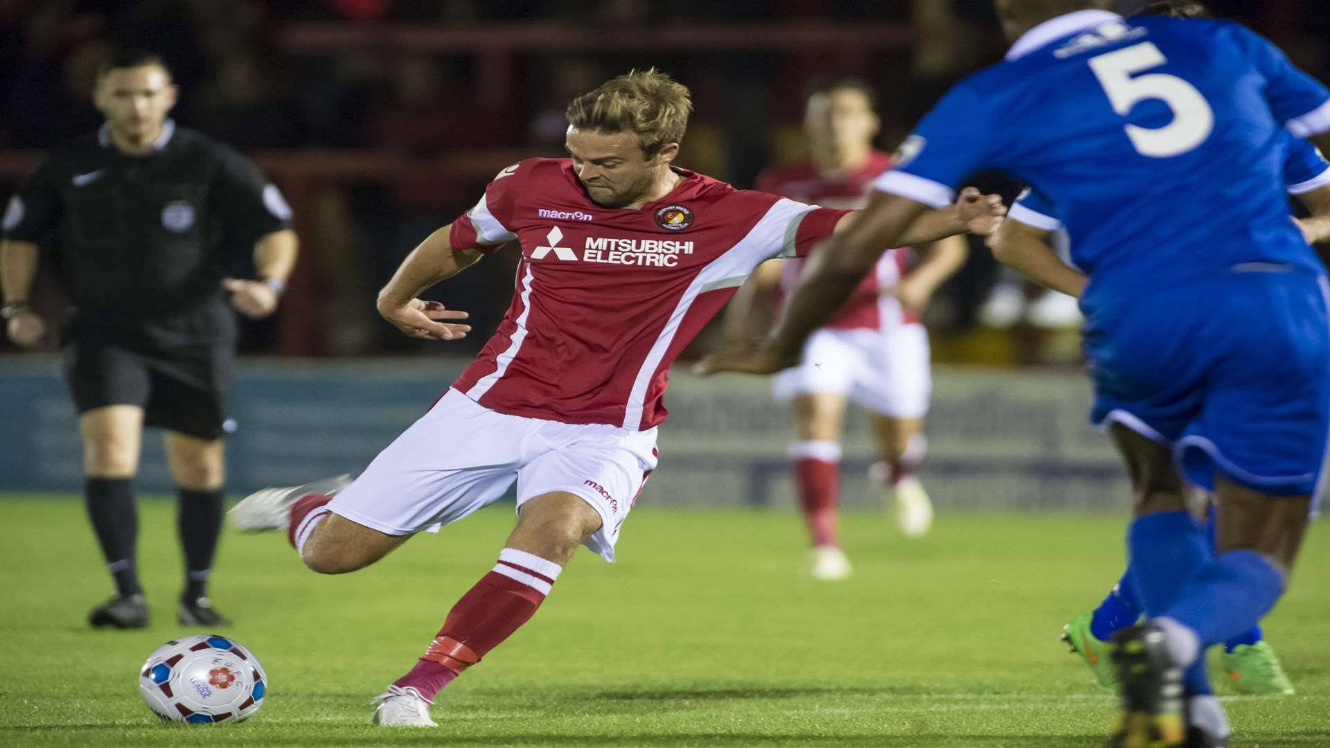 Ebbsfleet striker Matt Godden already has seven goals to his name this season Picture: Andy Payton