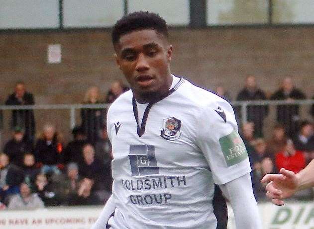 Dartford striker Darren McQueen Picture: Phil Lee