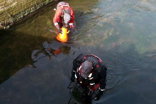 Specialist teams scour the riverbed after stabbing