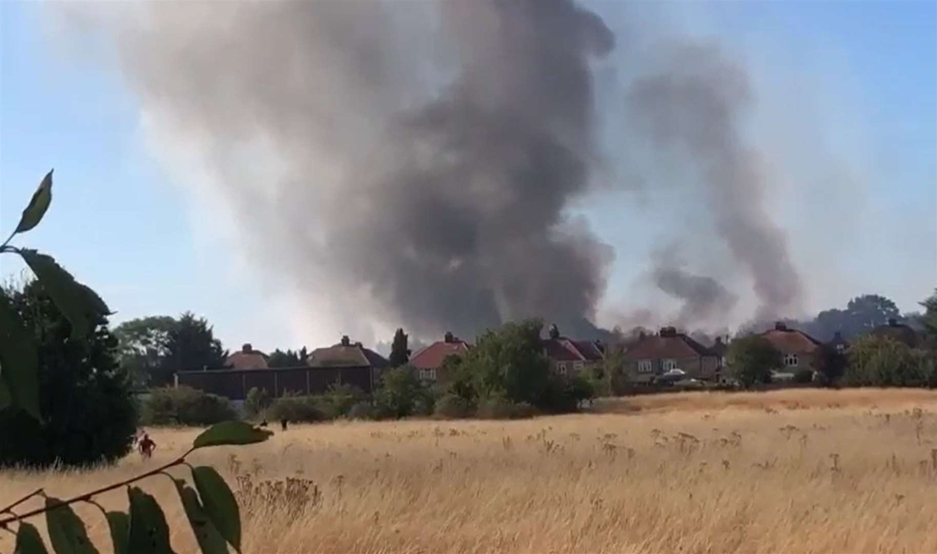 The fire in Feltham (Keighley Ridler/PA)