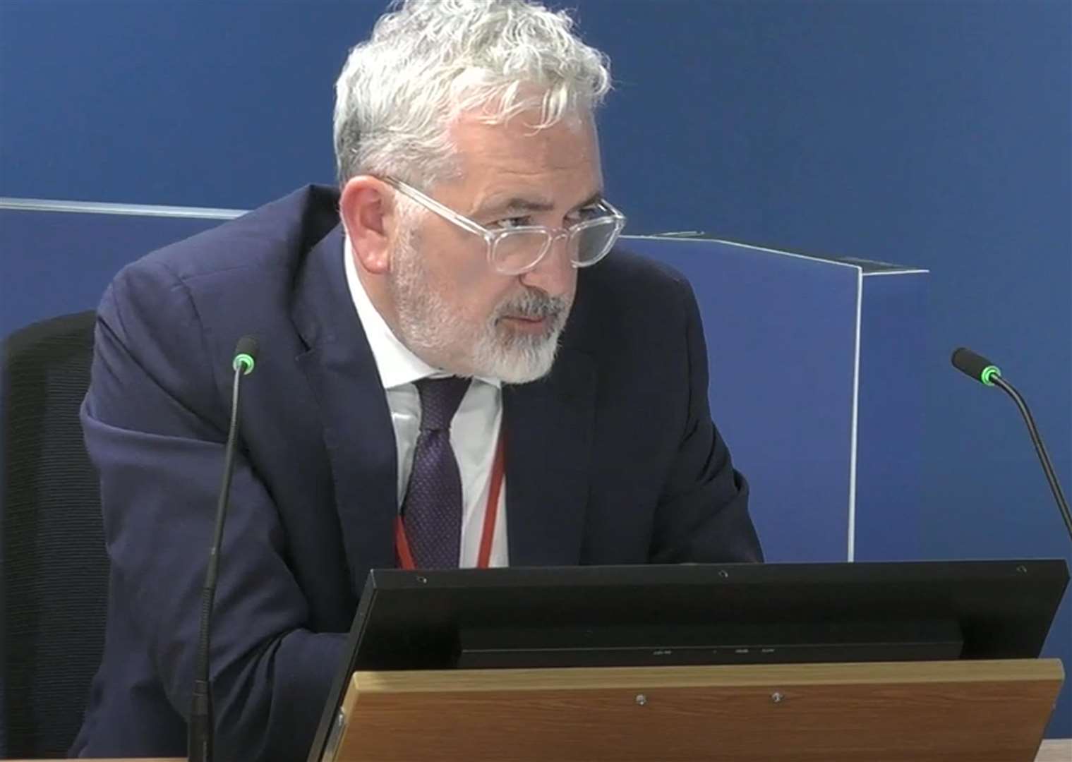 Robert Black, the former chief executive of the Kensington and Chelsea Tenant Management Organisation, who gave evidence in person to the inquiry on Thursday (Grenfell Tower Inquiry/PA)