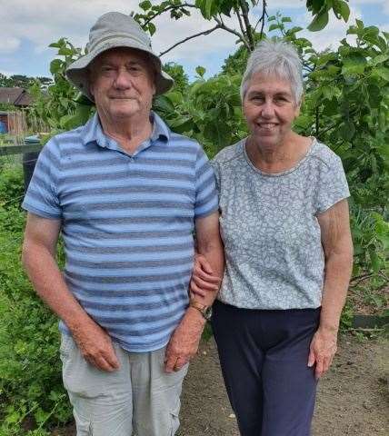 Tony Grieve and his wife, Sandra. Picture: Tony Grieve