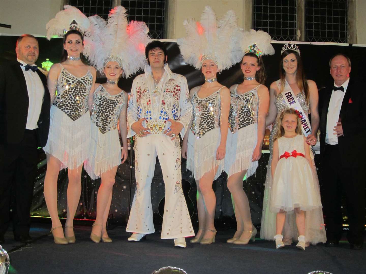 Colin Smith, MBE, far left, at an event he organised with an Elvis tribute at the Landmark Centre, Deal in aid of The Katie Piper Foundation