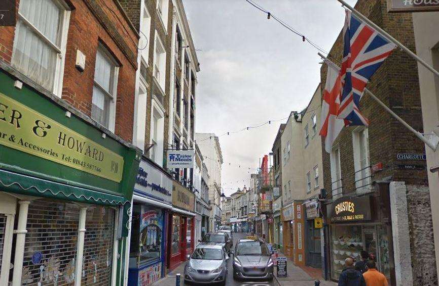 The robbery took place in Harbour Street, Ramsgate. Picture: Google Street View (5858106)