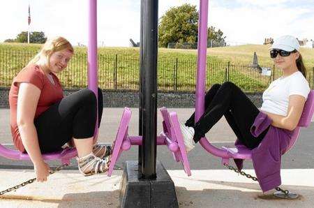 Sophie Floyd and Meredith Evens at Gravesend Promenade