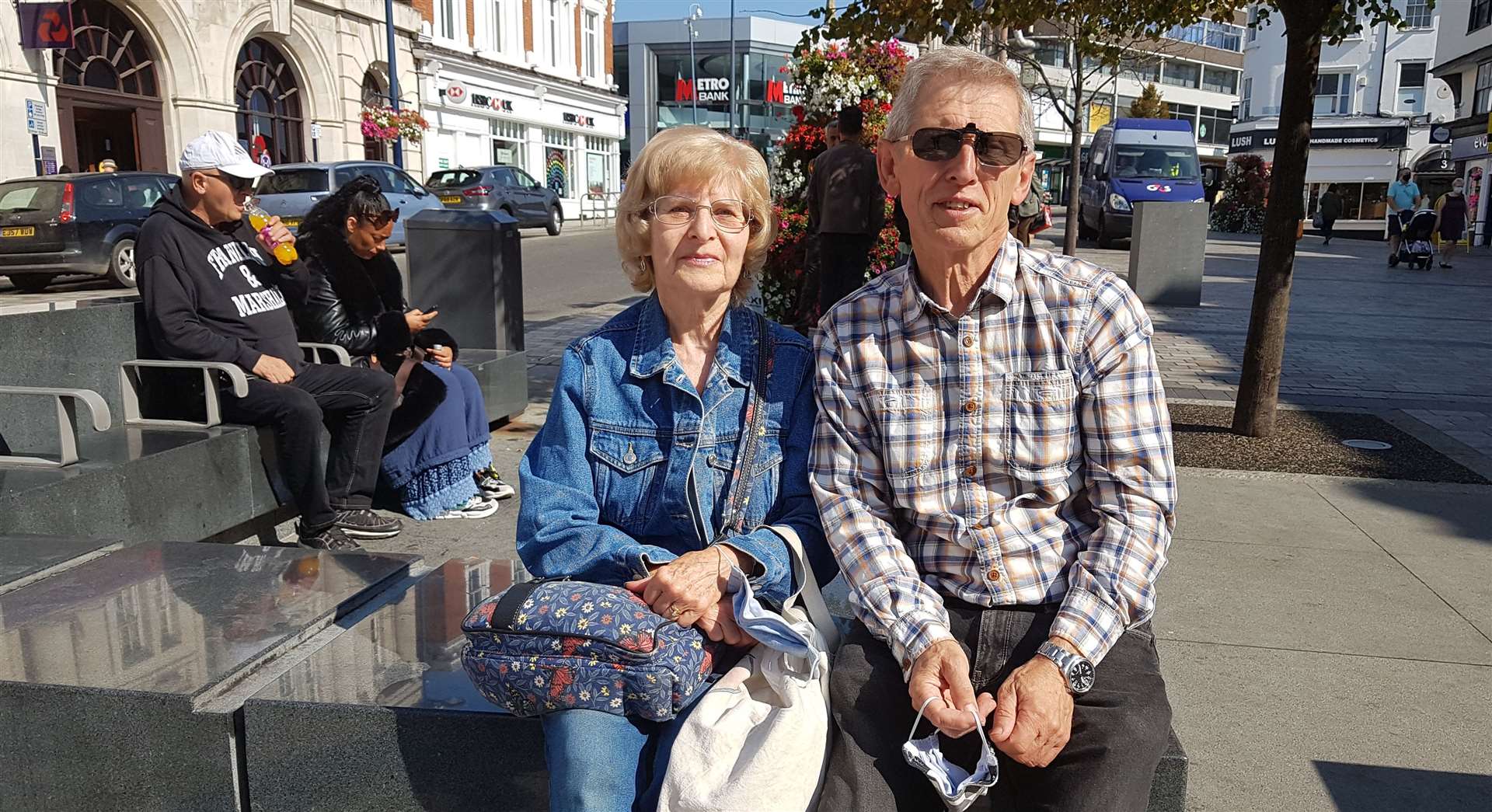 Sylvia and Derek Barnard from Wrotham Heath travelled to Maidstone for the first time since Christmas