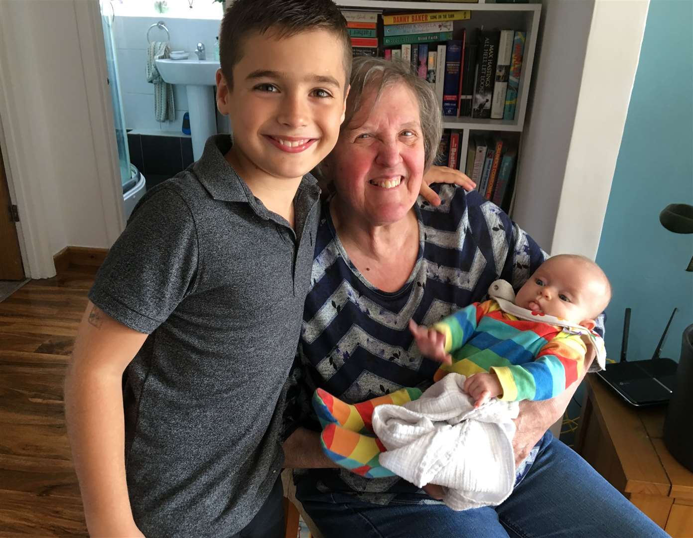 Jean with grandchildren Daniel and Saskia. Photo: Sarella Chalkley