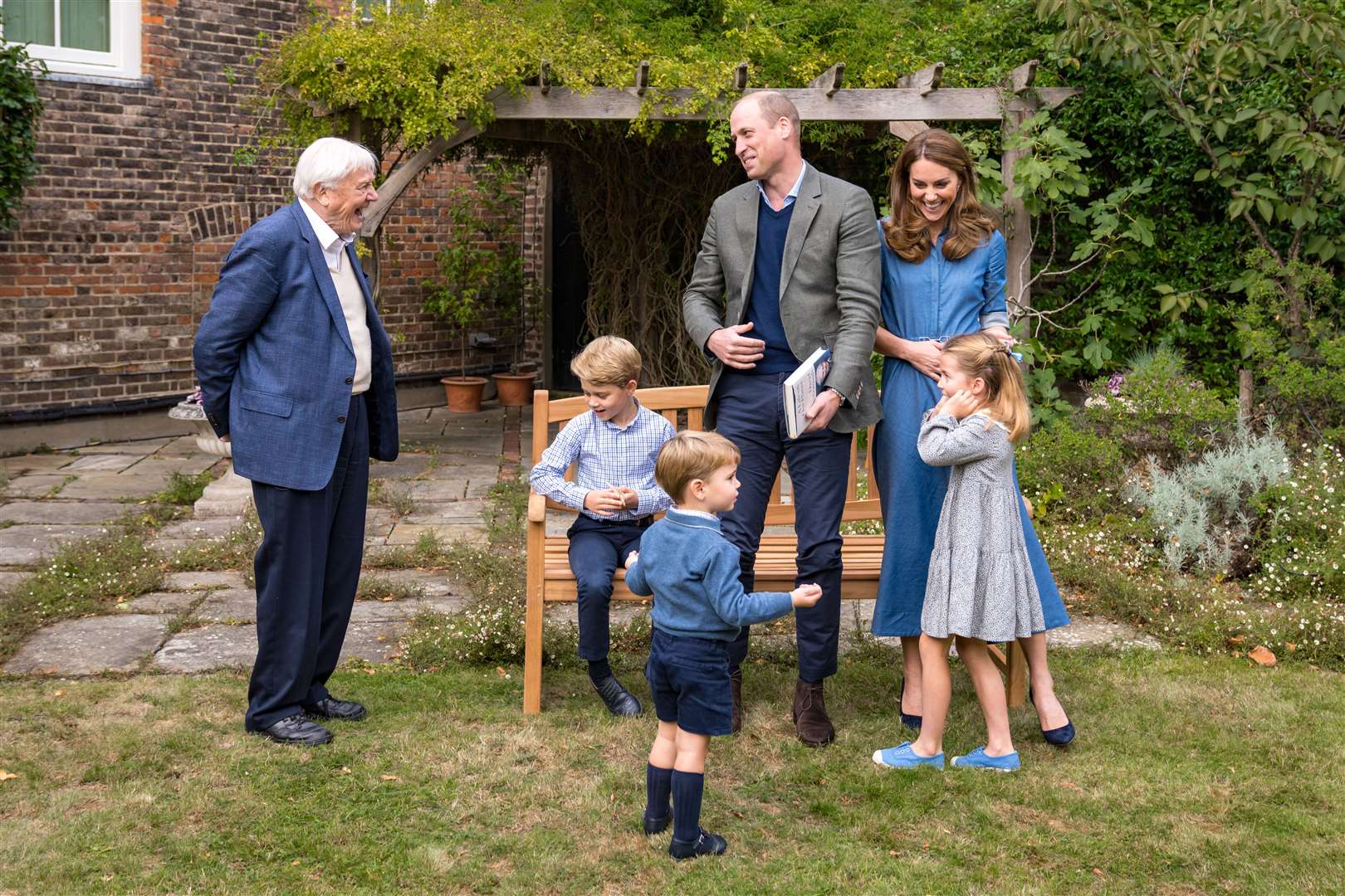 The Cambridges with Sir David Attenborough (Kensington Palace/PA)