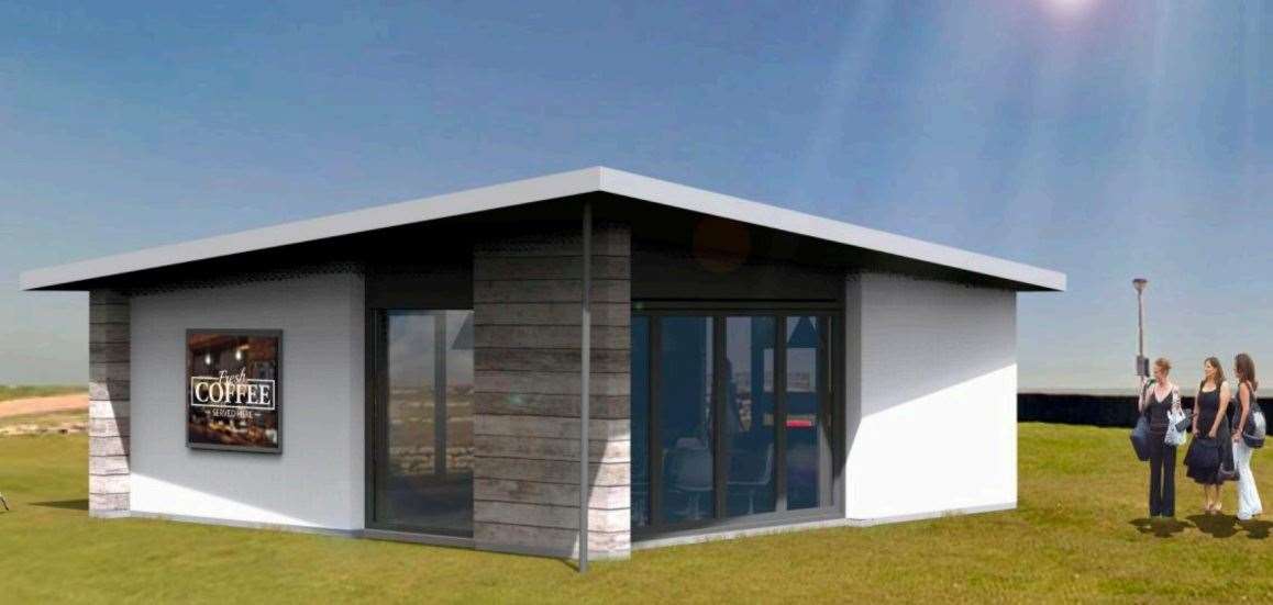 How the proposed one-storey cafe could look at Sandown. Picture: The One Architecture