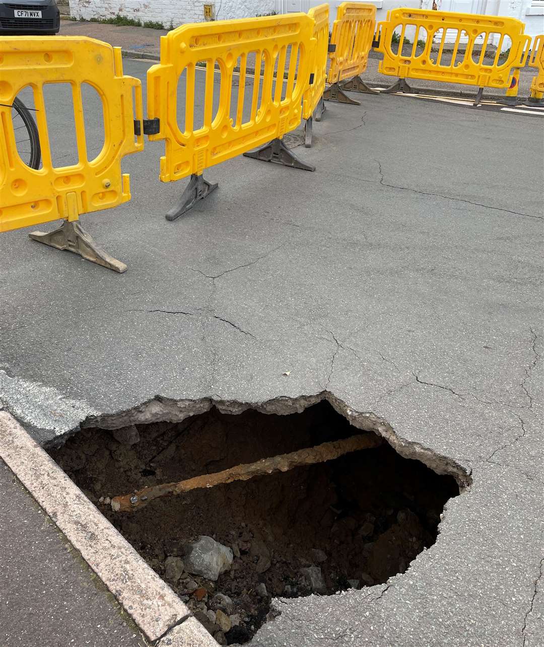 The sink hole that closed Hackney Road last time