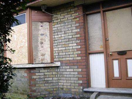 The fire-bombed home in Beaconsfield Road, Tovil