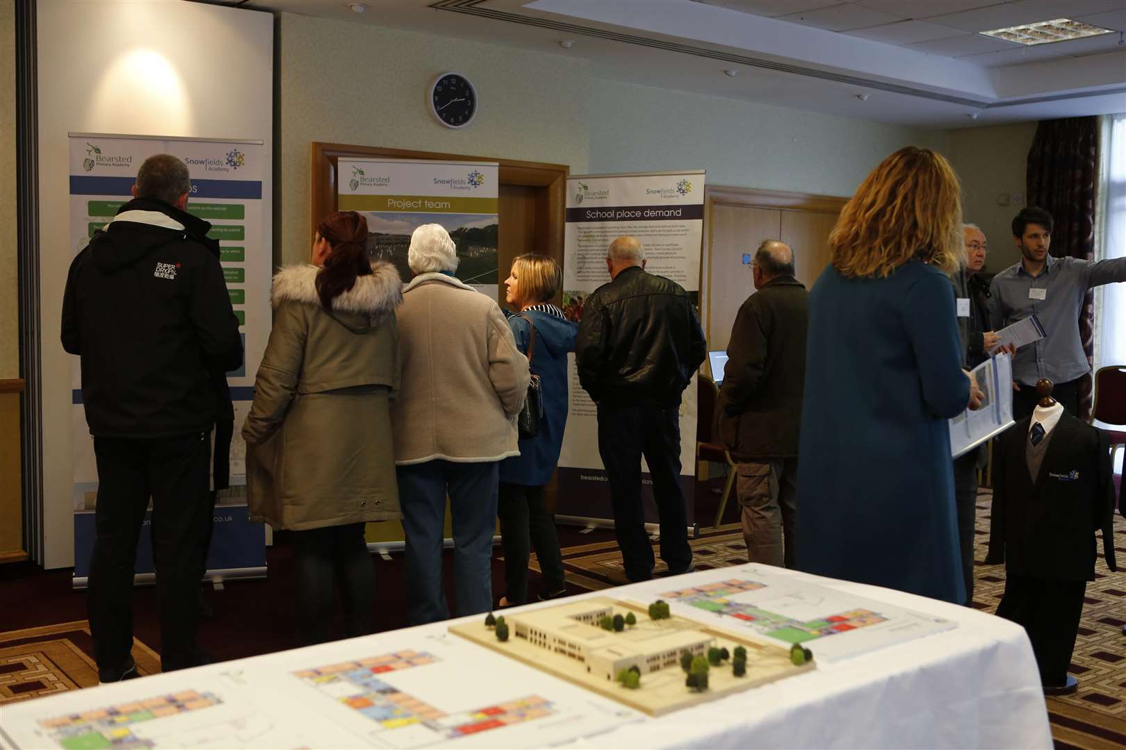 The public examine the plans