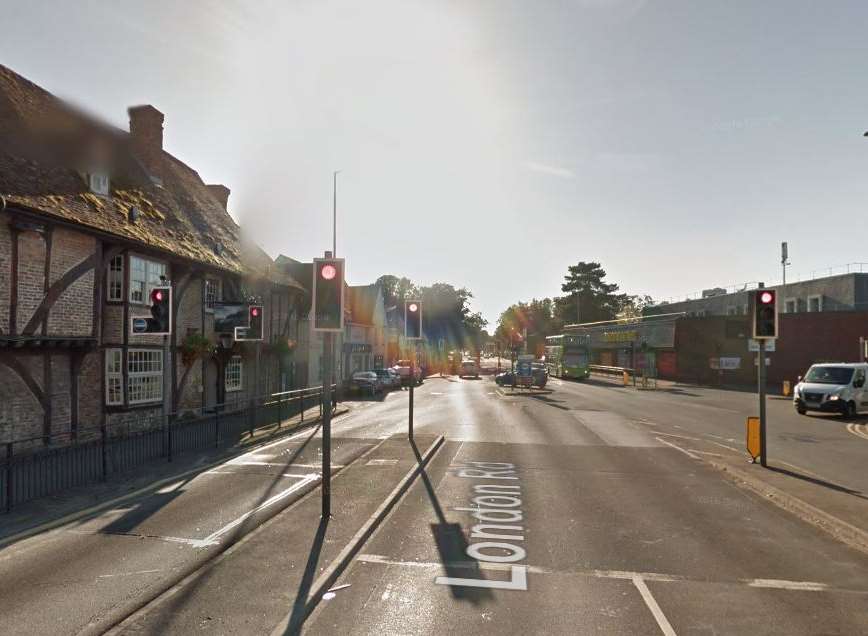 The accident was on the A20 London Road in Ditton near New Hythe Lane. Picture: Google Streetview.