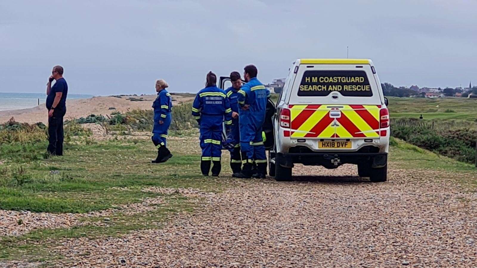 Coastguard rescue teams were called to Sandwich Bay