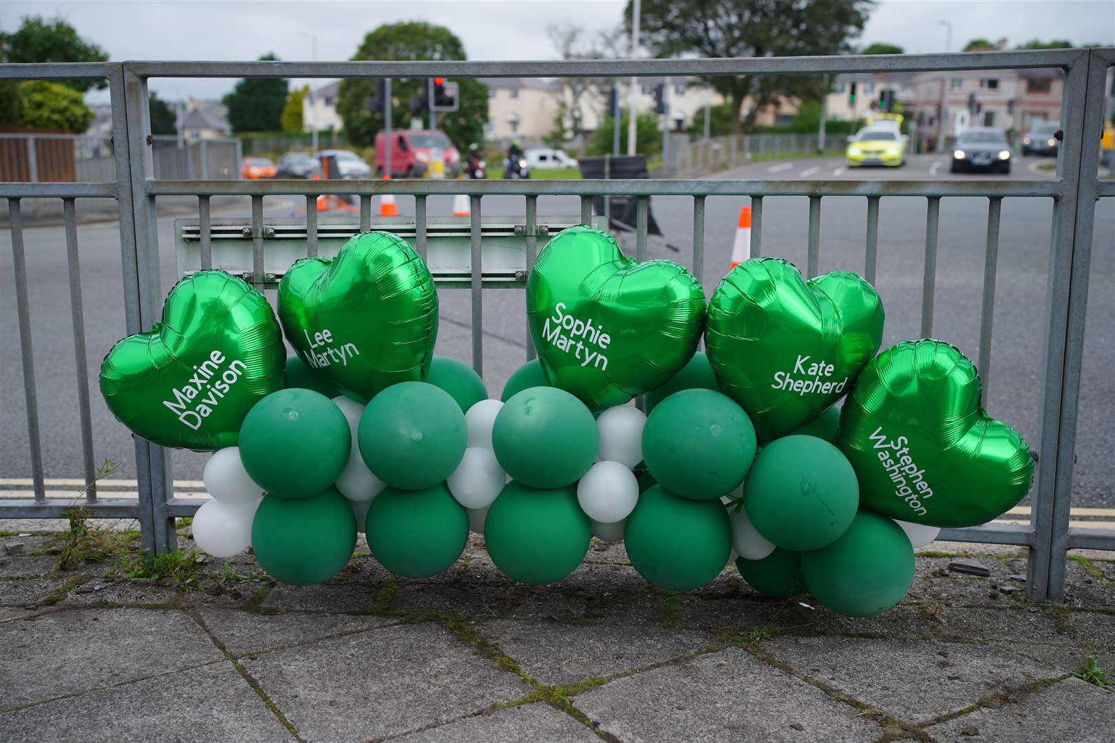 Tributes left in Keyham for the five victims (Ben Birchall/PA)