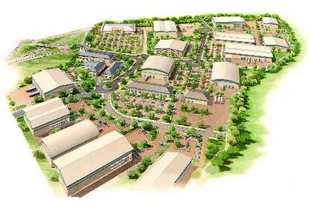 EXPANSION: An artist's impression of phase two of the White Cliffs Business Park. Picture courtesy SEBASTIAN HANLEY
