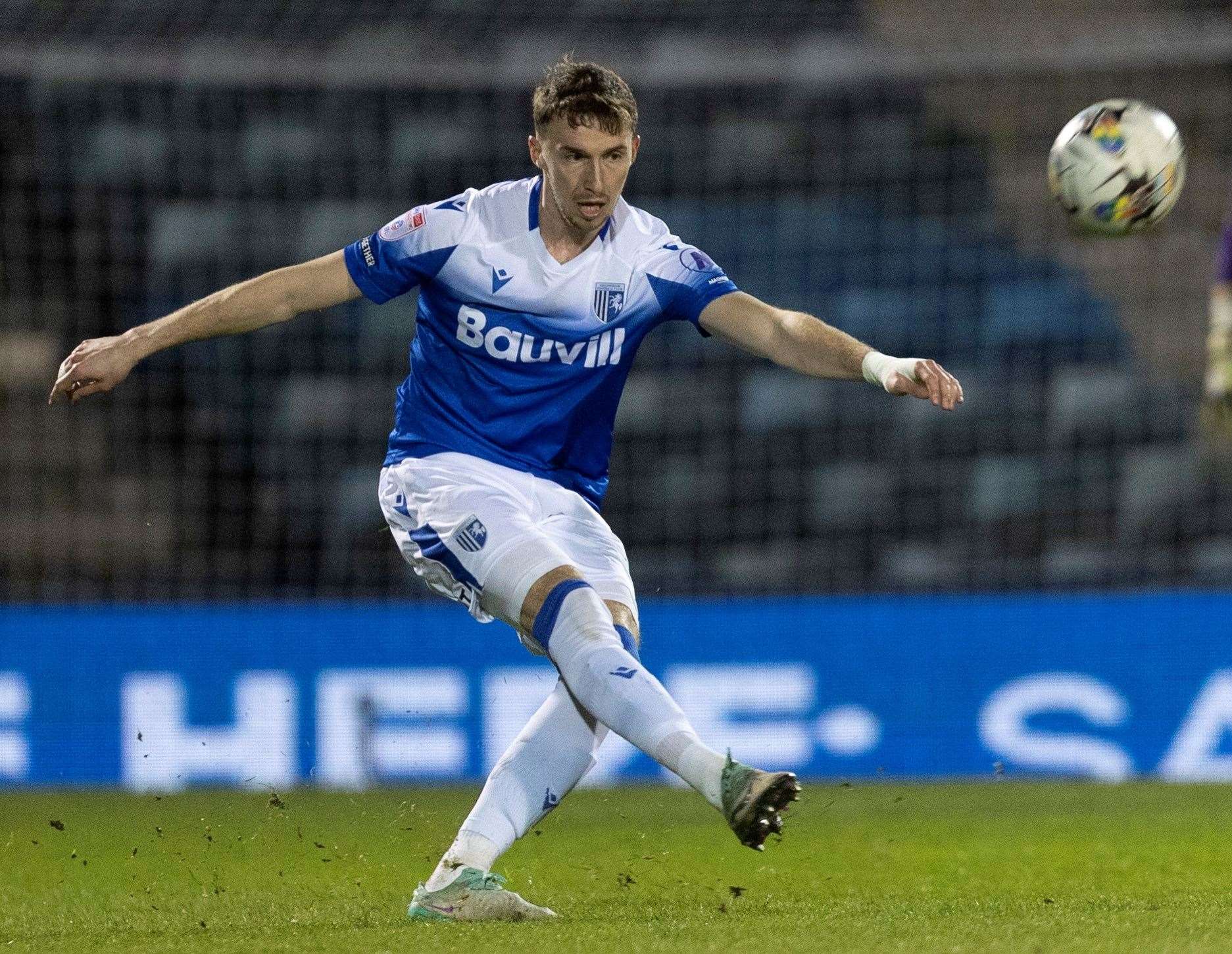 Defender Conor Masterson – scored for Gillingham at the weekend and also got the only goal as the Gills edged to a 1-0 win over AFC Wimbledon at ME7 in November. Picture: Julian_KPI