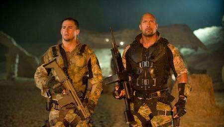 Channing Tatum as Duke and Dwayne Johnson as Roadblock in G.I. Joe: Retaliation. Picture: PA Photo/Jaimie Trueblood/Paramount Pictures