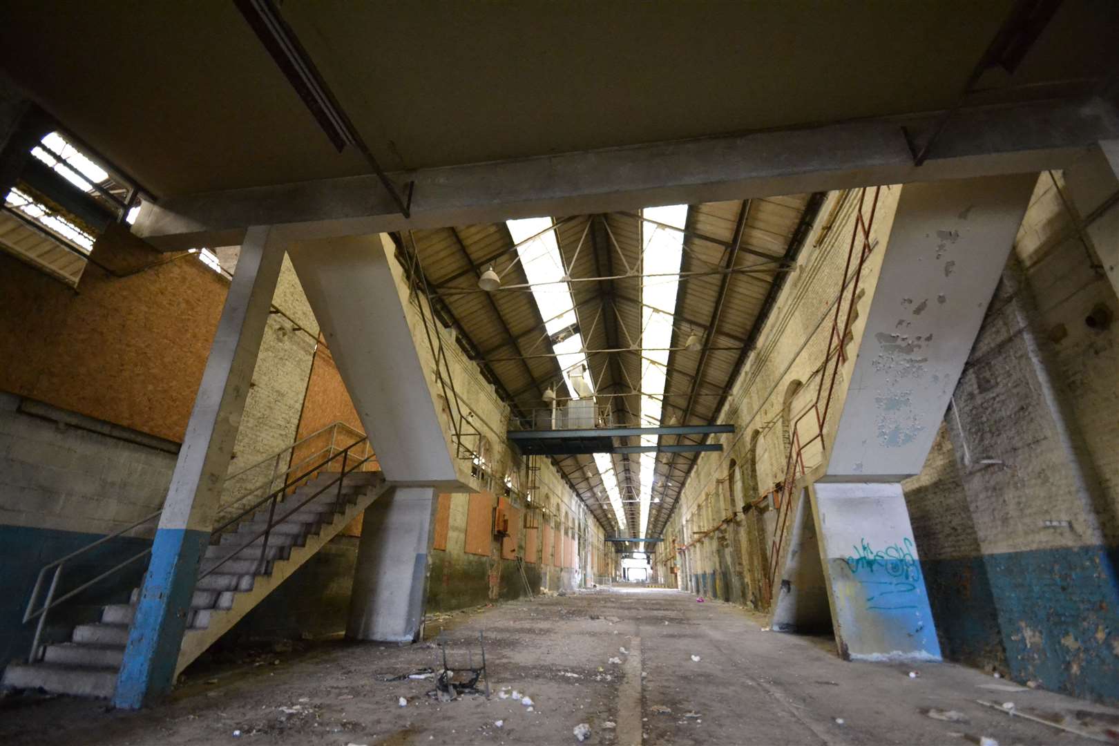 The Newtown Rail Works structure is the longest listed building in Britain