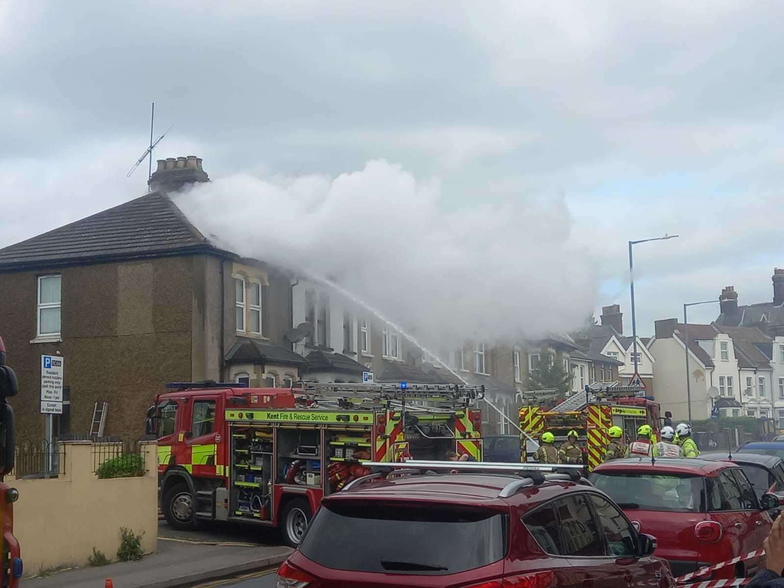 There was a house fire in Pelham Road, Gravesend. Picture: Craig