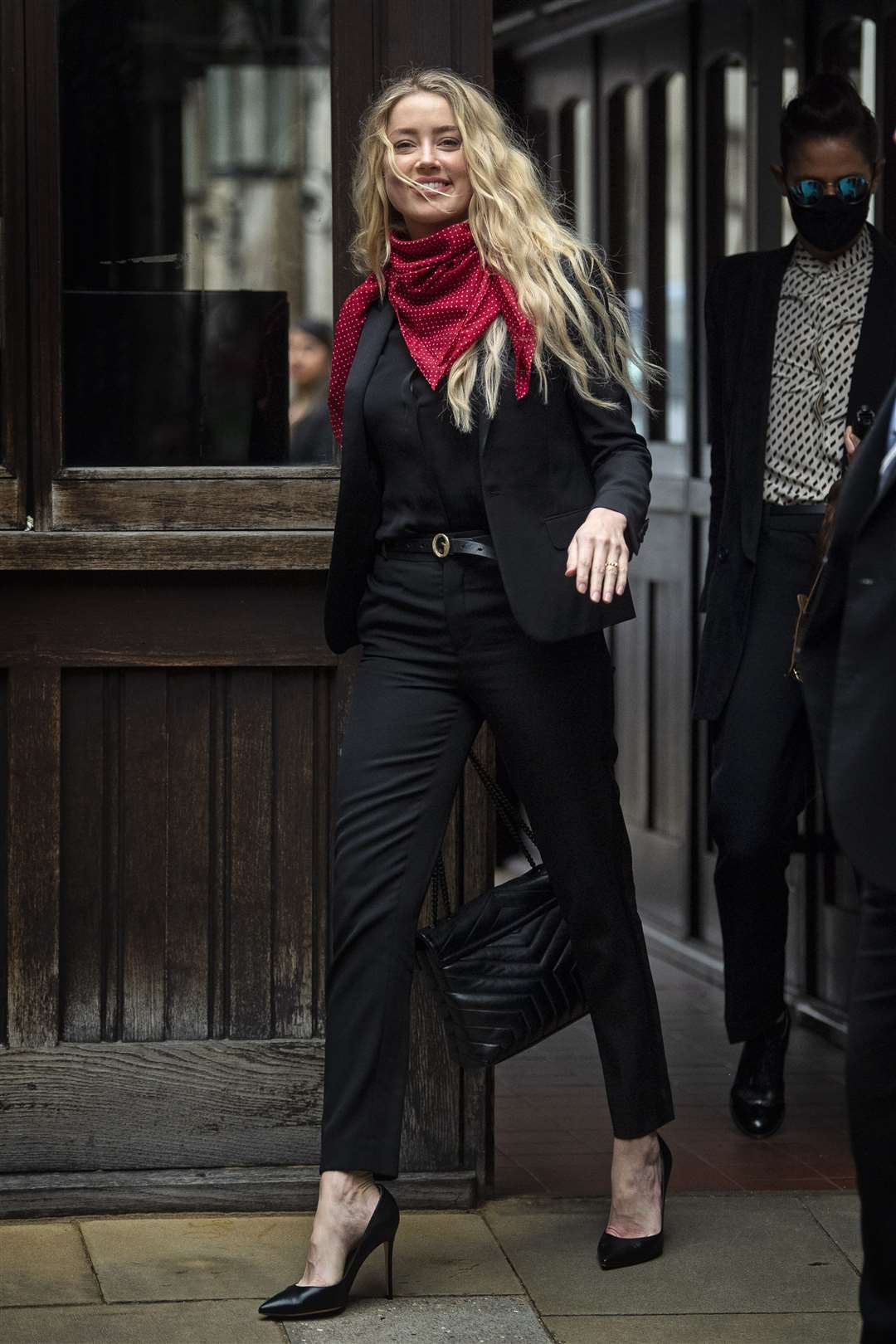 Amber Heard at the High Court in London (Victoria Jones/PA)