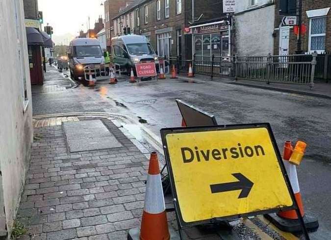 Diversion routes have been put in place