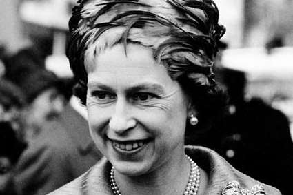 The Queen at Canterbury Cathedral 50 years ago (Picture @BritishMonarchy)