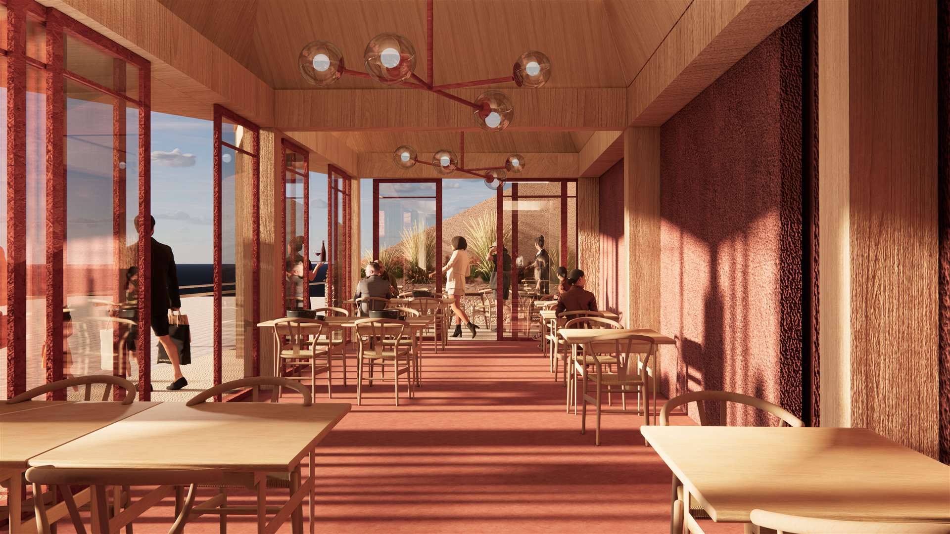 The proposed interior of the new cafe at the Leas Lift in Folkestone. Picture: Folkestone Leas Lift