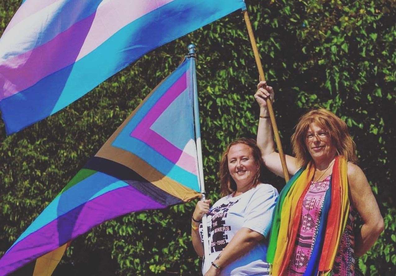 Helanna Bowler-Irvine (Left), chair of Gravesham Pride Community Interest Company, and Hilary Cooke (Right), chair of Medway Pride Community Organisation