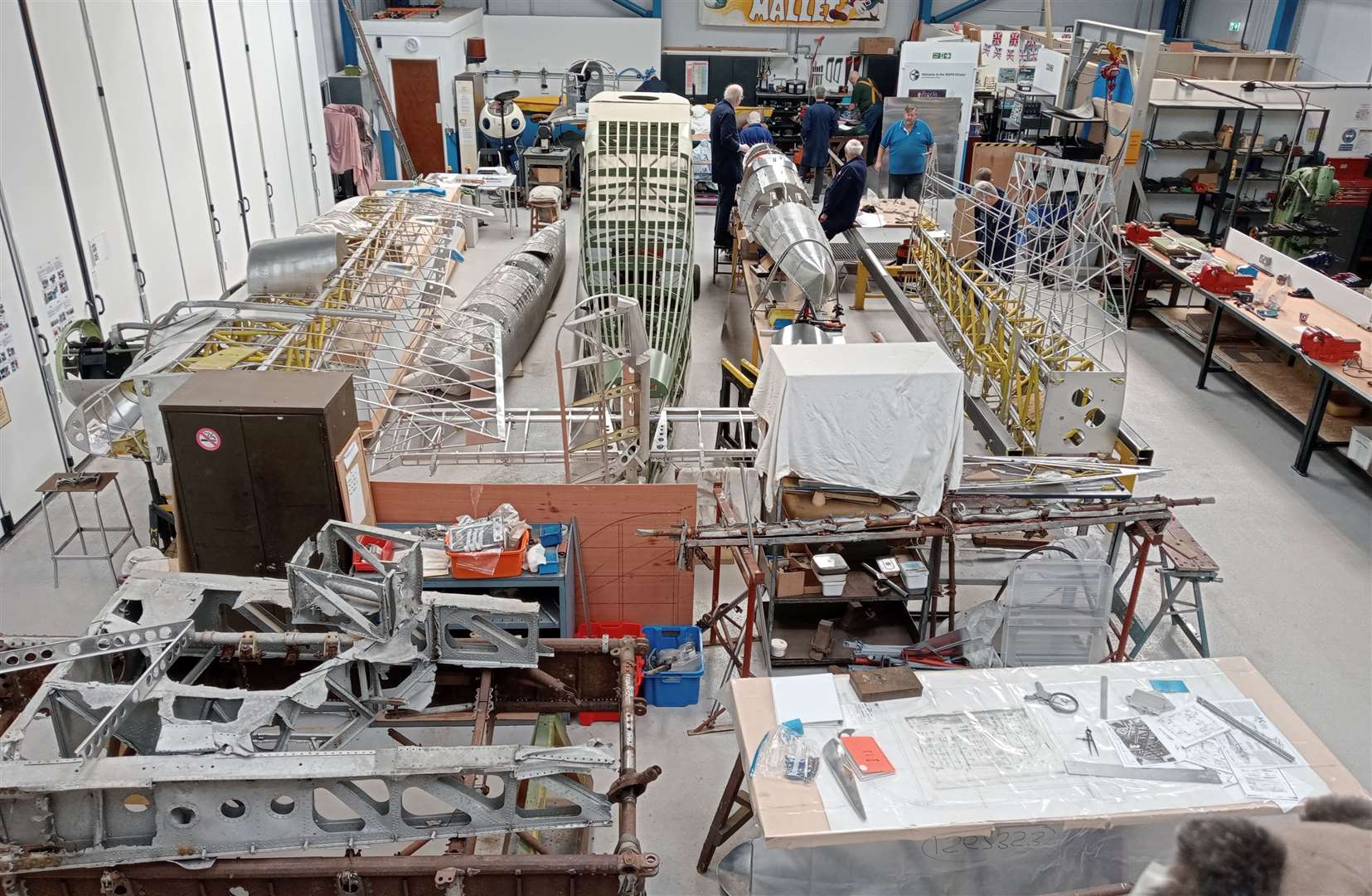 MAPS experts at work on the Hawker Hurricane