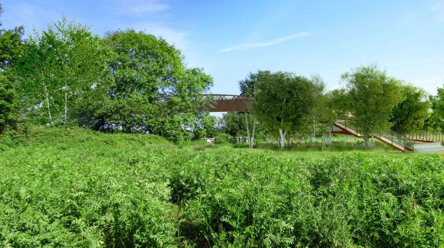 How the new bridge at the 'Large Burton' estate could look