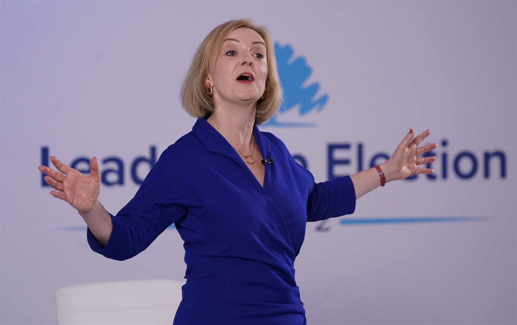 Liz Truss during a hustings event in Norfolk (Joe Giddens/PA)