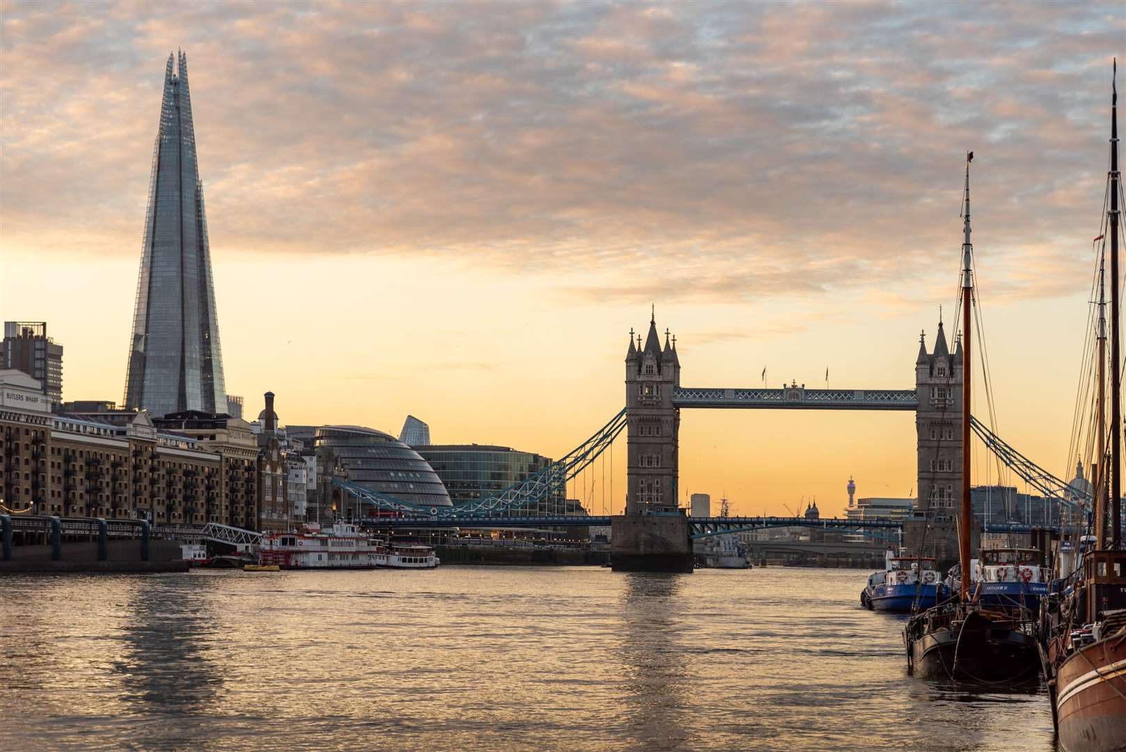 Medway built barge Rock, located on the River Thames in London, is up for sale for £875,000. Picture: Unique Property Company