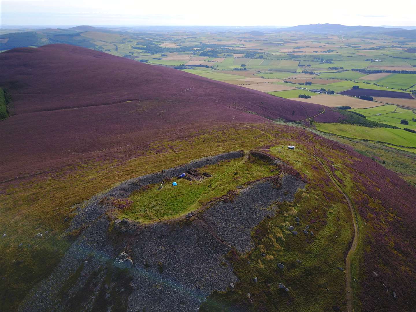 With around 800 huts, researchers estimate up to 4,000 people could have lived in the settlement (University of Aberdeen/PA)