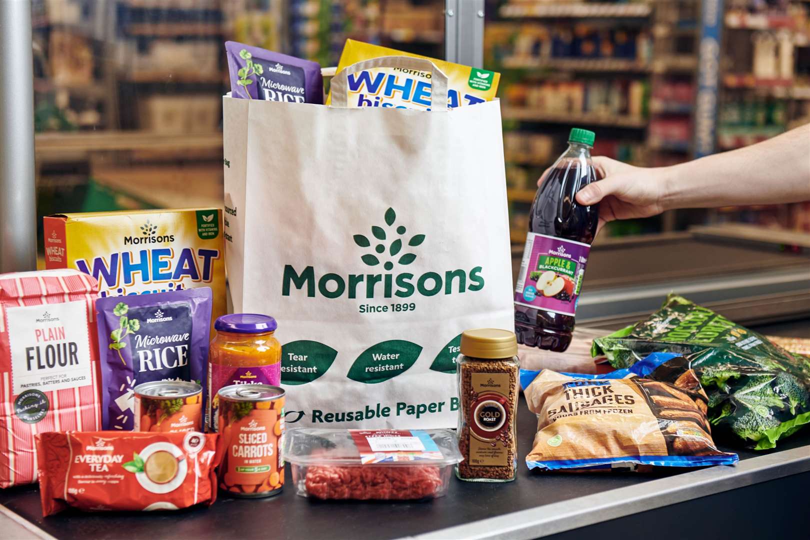 Grocery sales at Morrisons increased over the past quarter (Morrisons/PA)