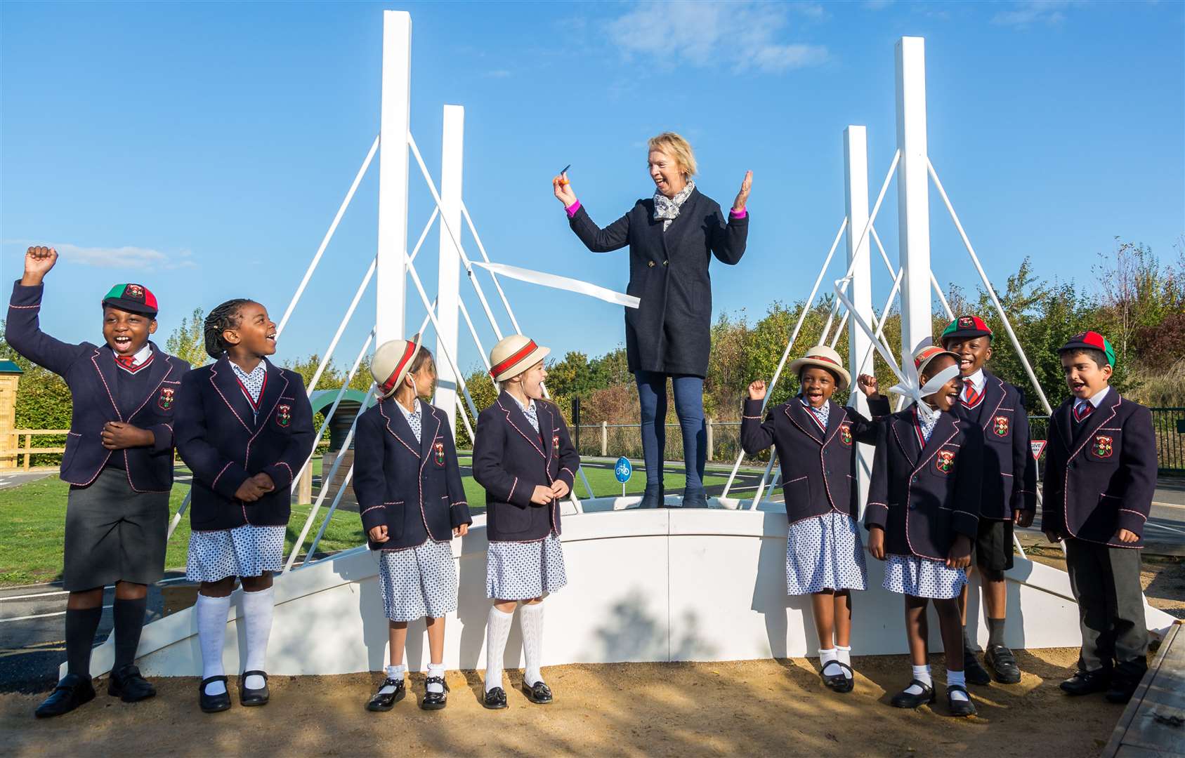 The Dartford Crossing feature at Cycloland have proved popular with pupils from St Joseph's Convent Preparatory School. Picture: Cyclopark
