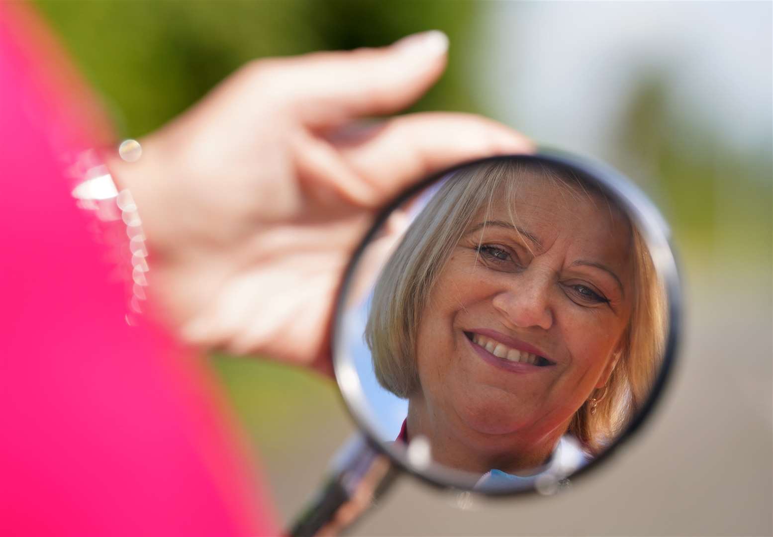 Ms Hutton said she was an old-school biker at heart (Andrew Milligan/PA)