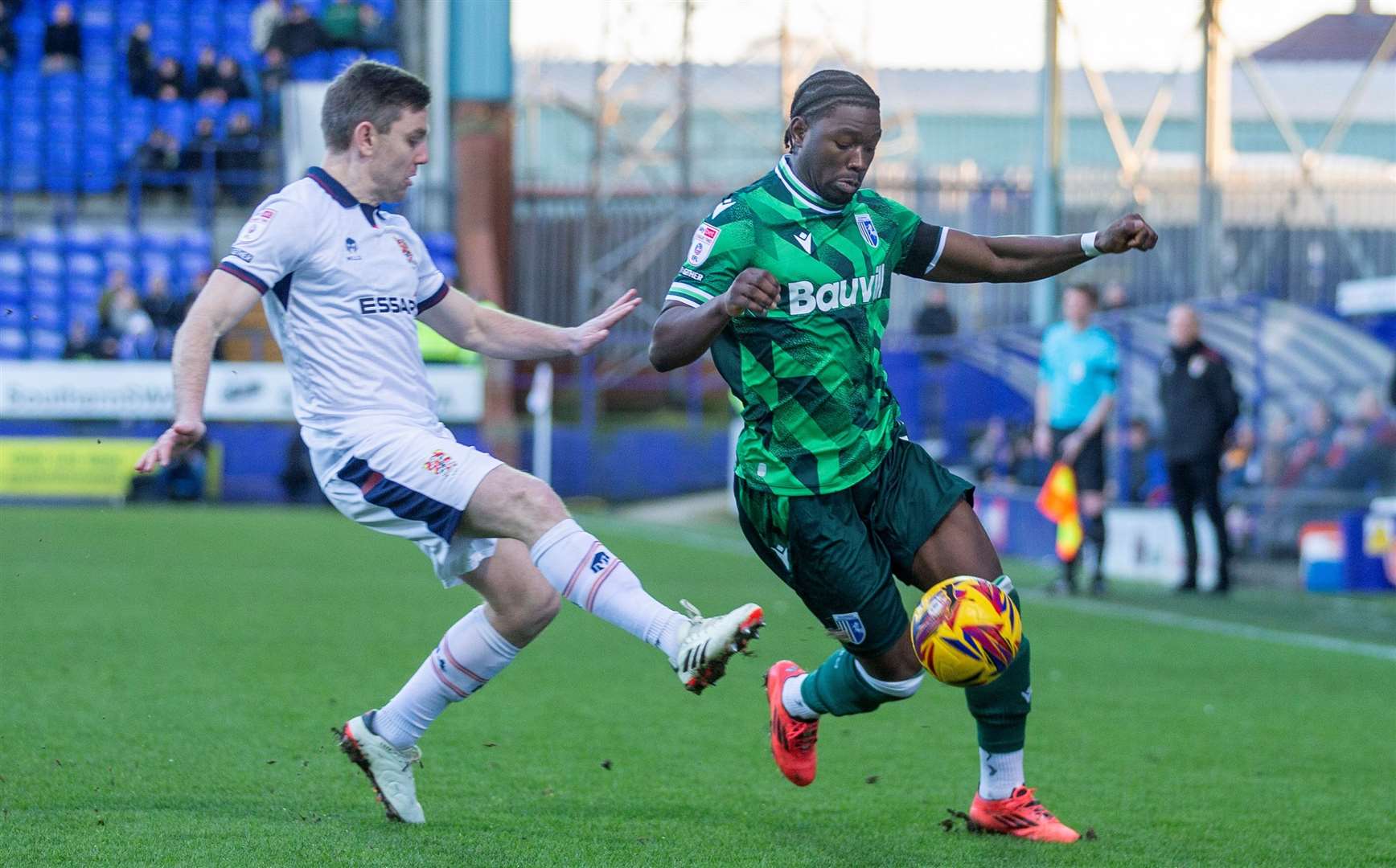 Nelson Khumbeni signed a two-and-a-half-year deal with the Gills in this transfer window after joining from Bolton Picture: @Julian_KPI