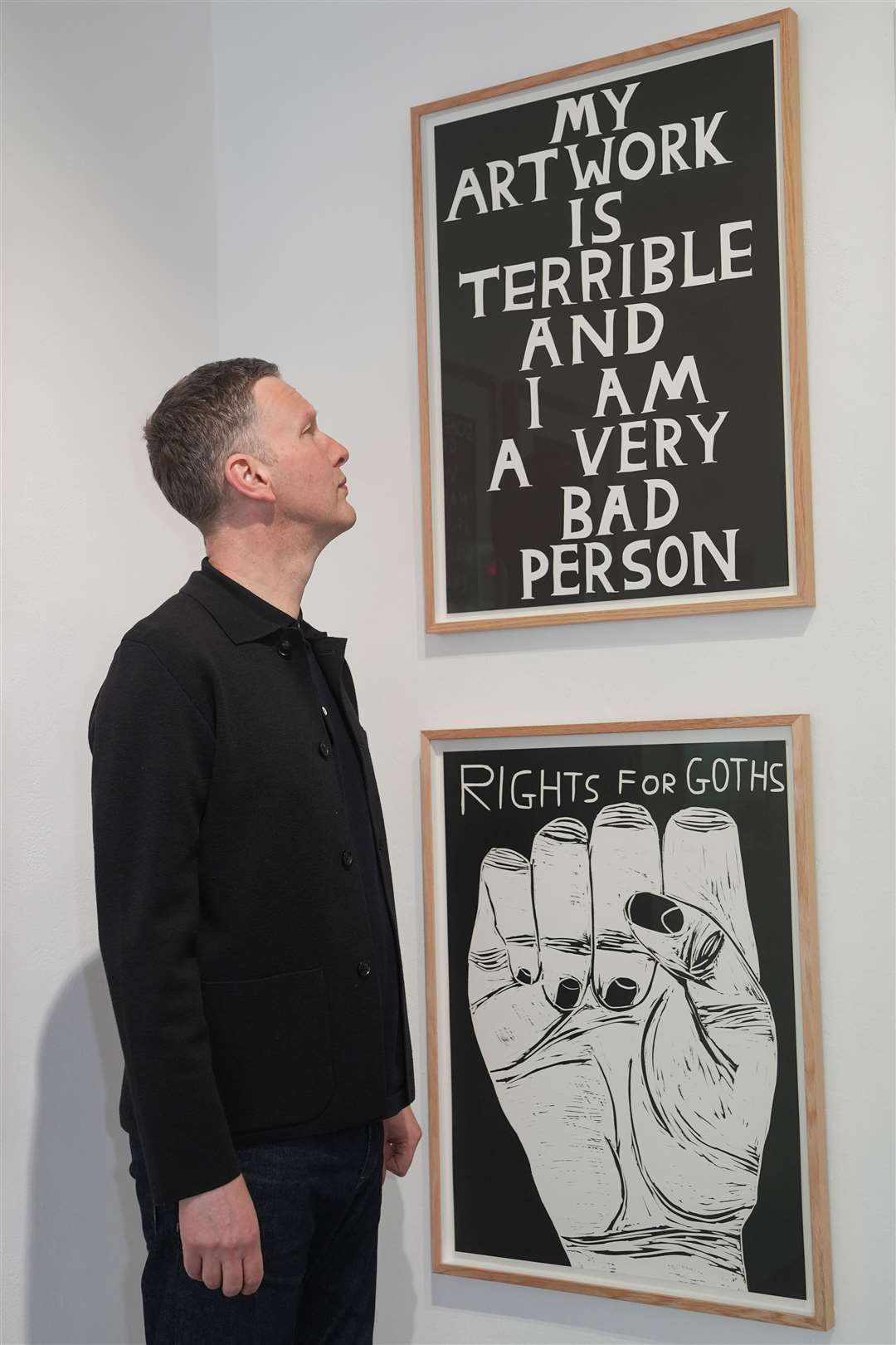 David Shrigley at the Jealous Gallery in Shoreditch, London (Lucy North/PA)