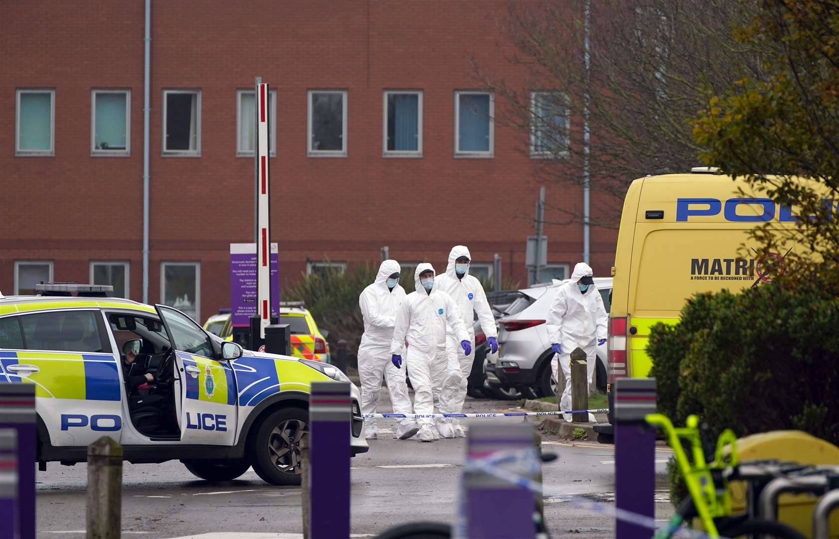 Forensic officers at Liverpool Women’s Hospital (PA)