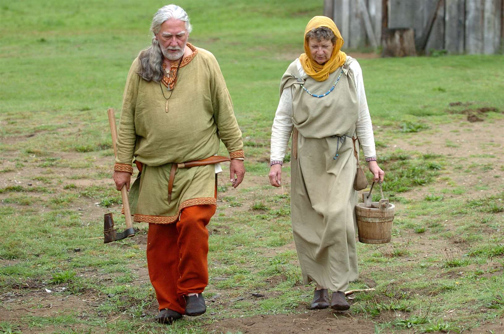 Chart existed in Anglo-Saxon times: re-enactors Janet and Bob Connelly