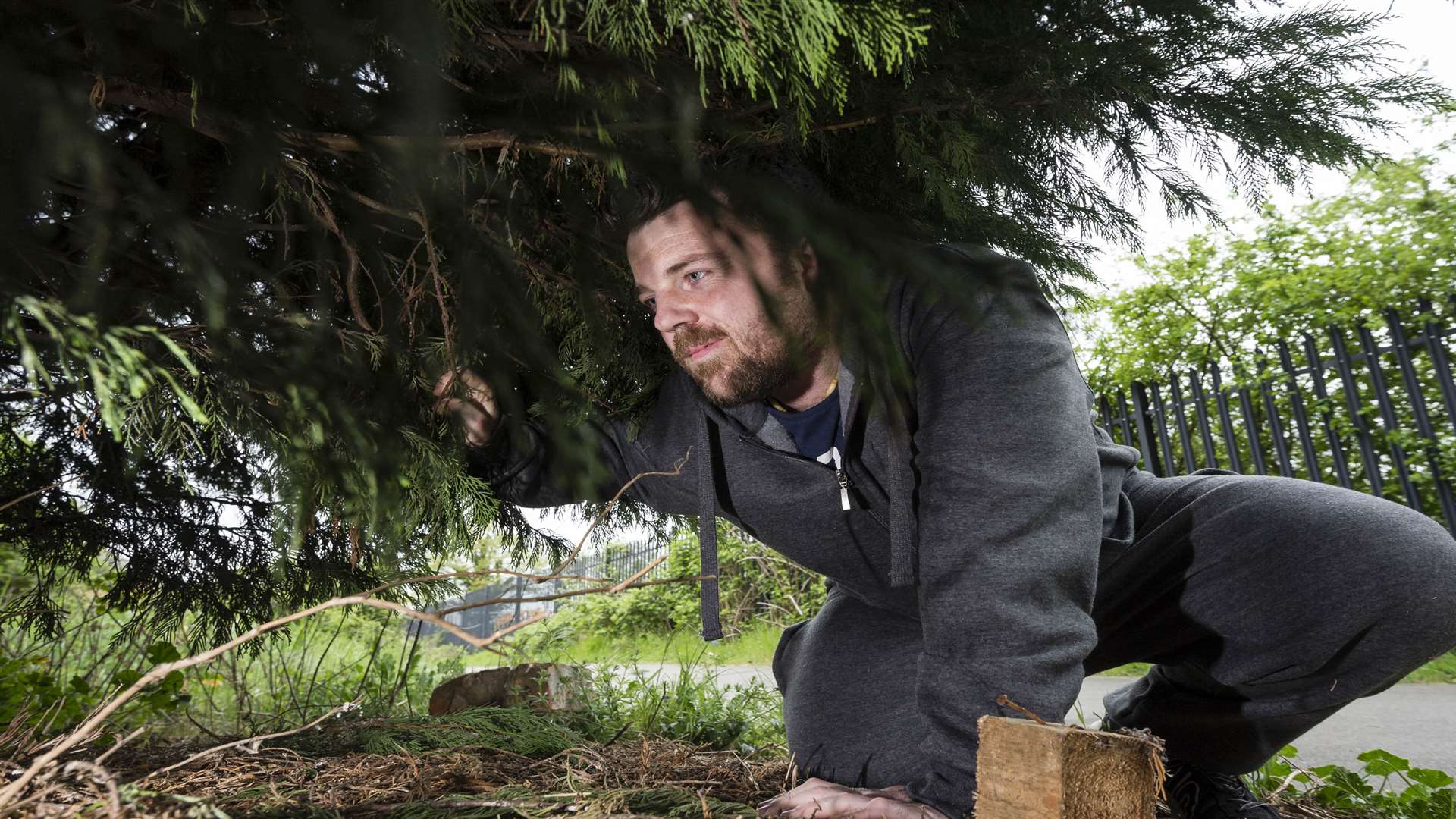 The legal high known as 'hippy crack' was found dumped under a tree close to Iwade Primary School