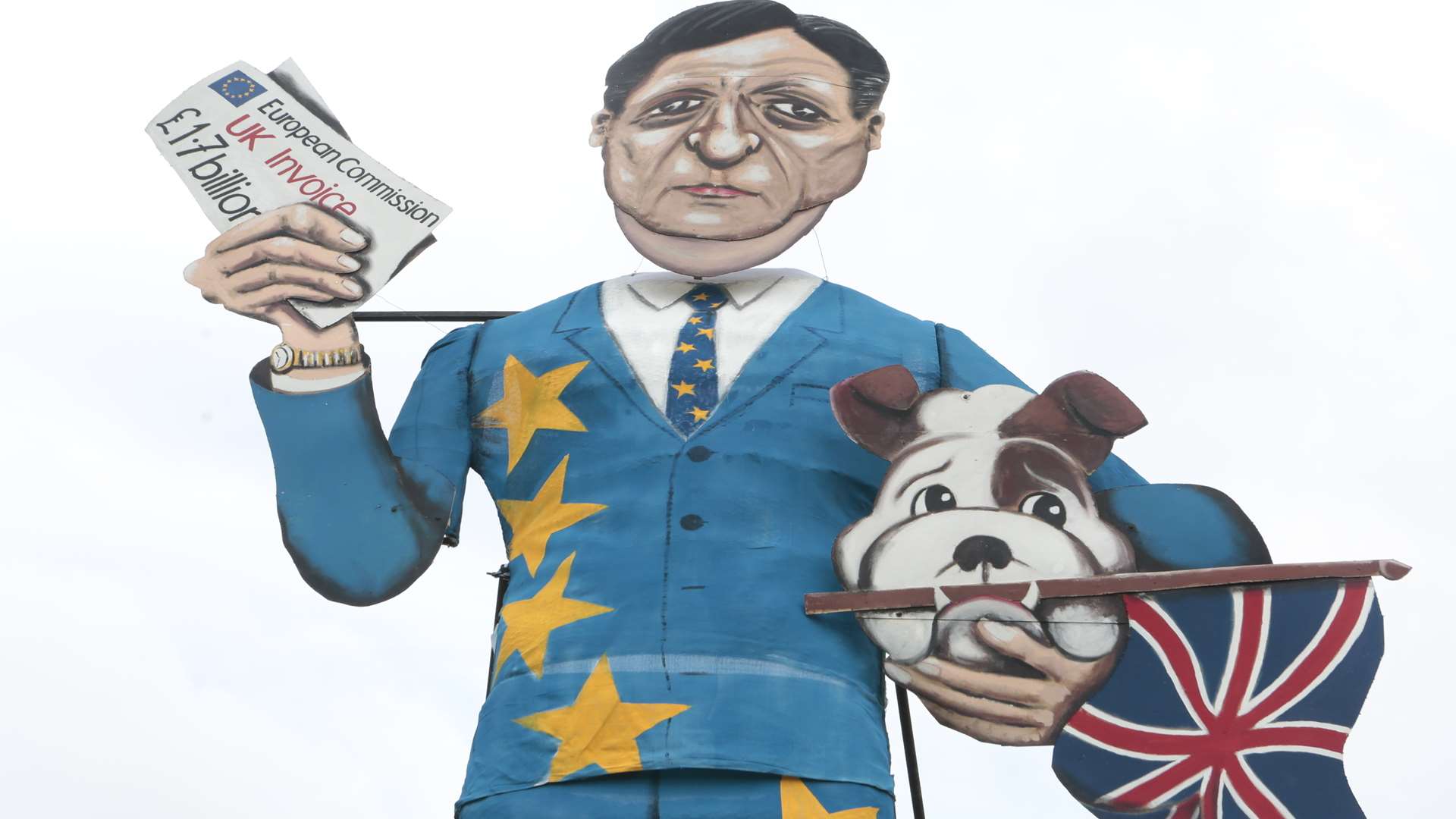 An effigy of Jose Manuel Barroso, former European Commission president, was torched at last year's Edenbridge bonfire